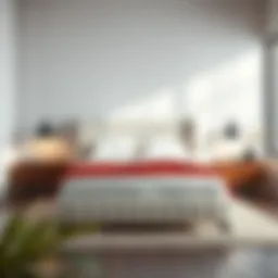 Elegant modern bed in a minimalist bedroom setting