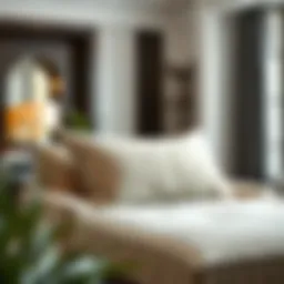 Luxurious oversized daybed pillow in a modern living room setting