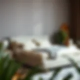 Elegant stationary queen bed frame showcasing modern design