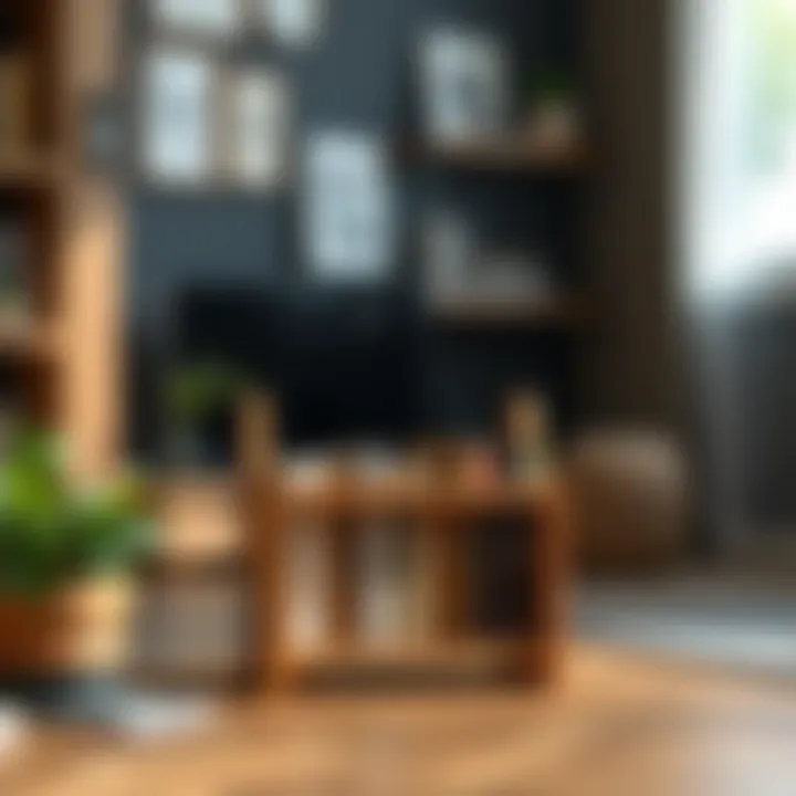 Stylish wooden small book racks complementing modern interior decor