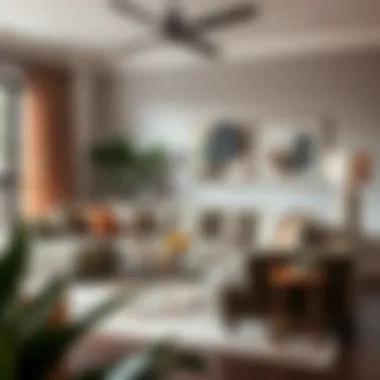 Stylishly arranged living room showcasing the plush sectional with decorative accessories