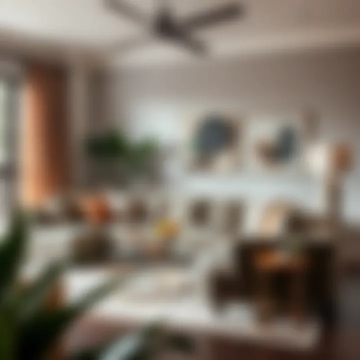 Stylishly arranged living room showcasing the plush sectional with decorative accessories