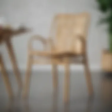 Sustainable bamboo dining chair showcasing eco-friendly materials