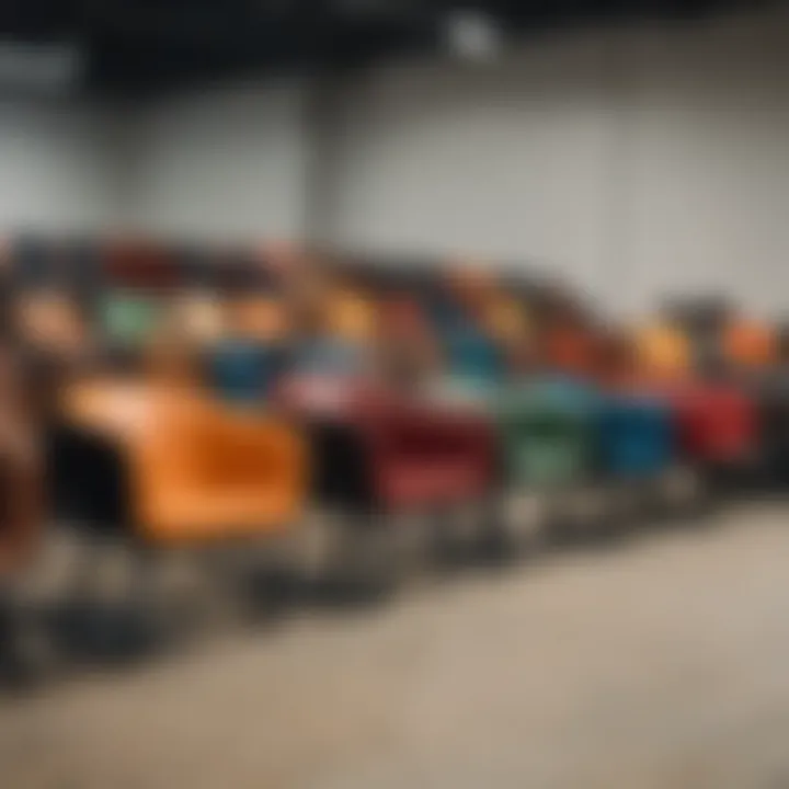 Array of barrel chairs showcasing different colors and materials