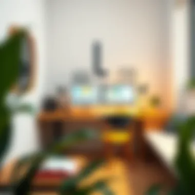 Creative layout featuring a 27-inch wide desk