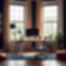 Ergonomic workspace with a 27-inch desk setup