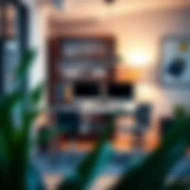 Stylish 27-inch desk in a modern office environment