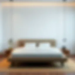A beautifully designed contemporary bed showcasing minimalist aesthetics