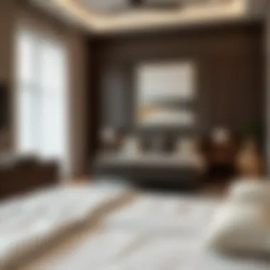 A stylish bedroom with unique bed designs contributing to overall interior aesthetics