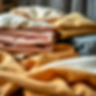 An array of fabric samples showcasing various textures and colors for duvet sets