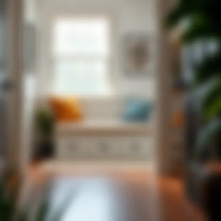 Functional Door Bench Seat with Storage Solutions Door bench seat in an entryway with storage