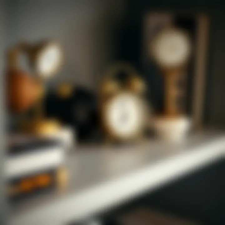 An elegant small clock that adds charm to a carefully curated shelf