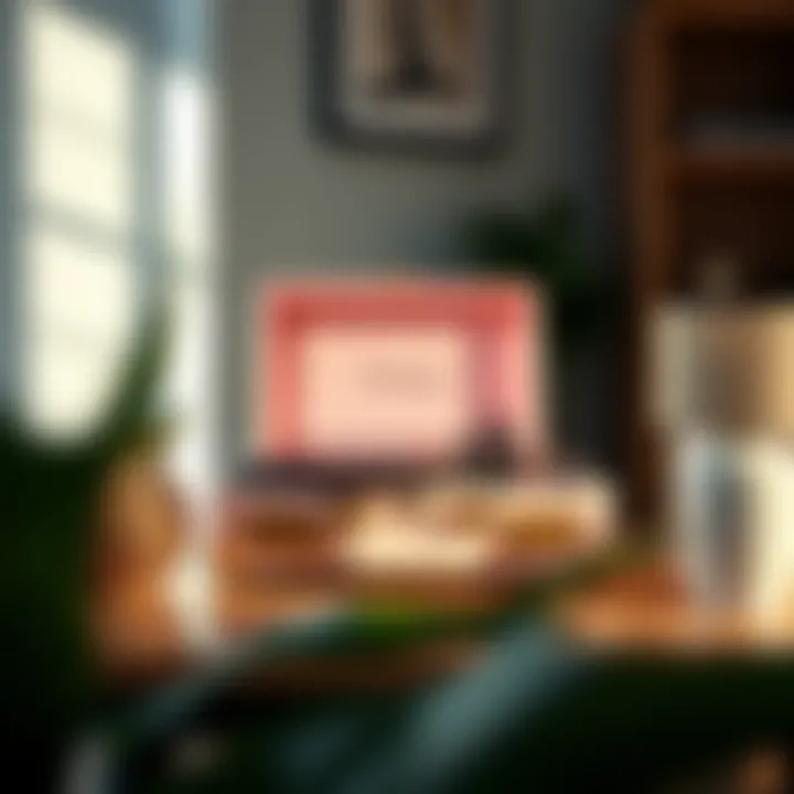 Artistic display of light pink record player in modern decor