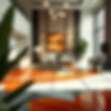 Elegance in Design: Living with 3D Floor Art Elegant living space showcasing a vibrant 3D floor design
