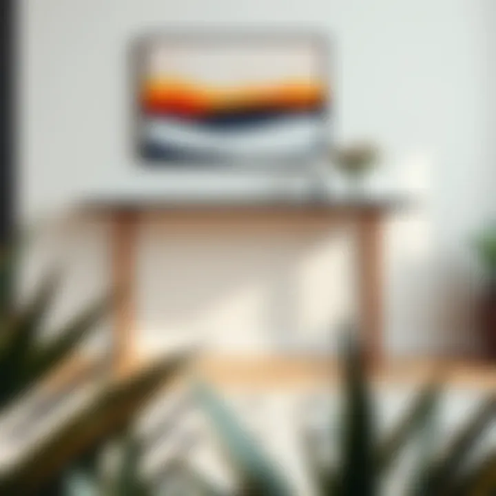 Modern console table design showcasing minimalist aesthetics