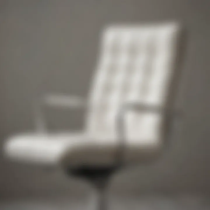 Close-up view of the materials used in the Millberget swivel chair