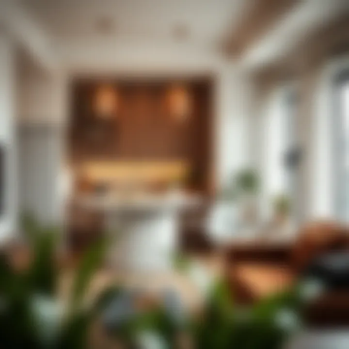 Space-Saving Breakfast Bar Integration Cozy breakfast bar in a small living space