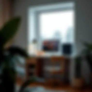 Chic nook computer desk showcasing modern design