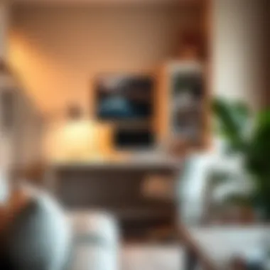 Stylish nook computer desk integrated into home decor