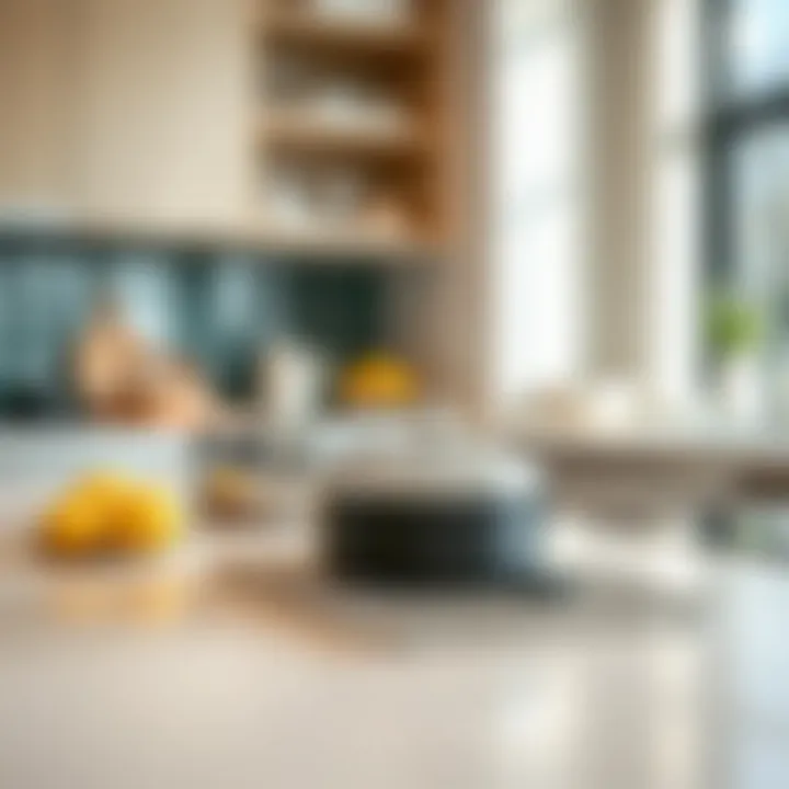 Aesthetic arrangement of stainless steel trivets in a modern kitchen