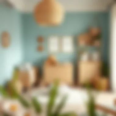 Stylish nursery featuring a light wood dresser with eco-friendly decor.