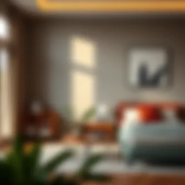 Aesthetic arrangement of cube shelf nightstands in a living room