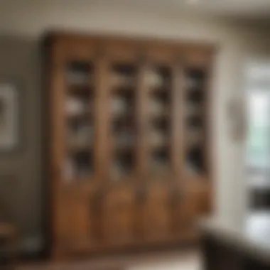 Rustic Double Door Pantry Cabinet Rustic double door pantry cabinet enhancing kitchen aesthetics