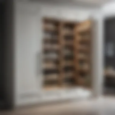 Stylish Double Door Pantry Cabinet Stylish double door pantry cabinet in a modern kitchen setting