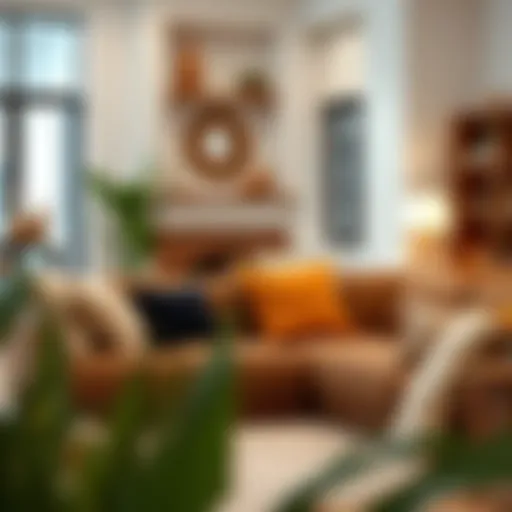Stylish fold up cushions in a modern living room