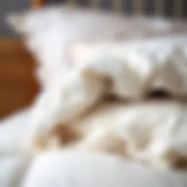 Close-up of fabric texture showing the materials of a hot cold comforter