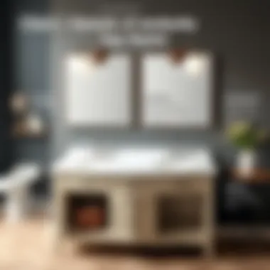 Infographic comparing various vanity top styles and their benefits