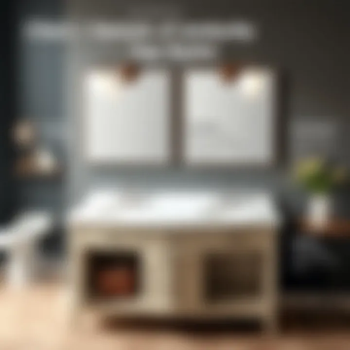 Infographic comparing various vanity top styles and their benefits