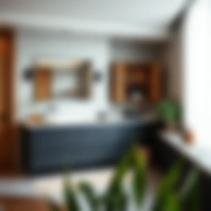 A modern home setting that highlights contemporary vanity tops