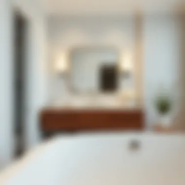 A beautifully designed bathroom featuring a stylish vanity top