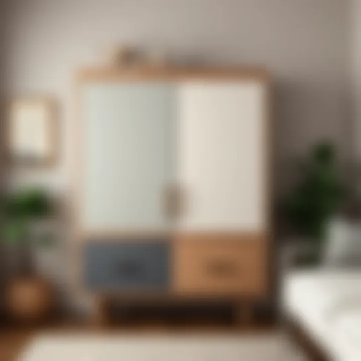 Stylish cabinet showcasing diverse design styles