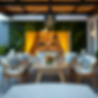 Elegant design elements of a waterproof patio table