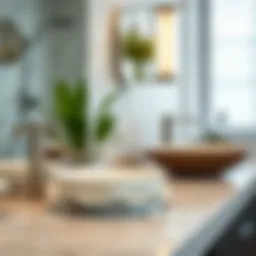 Elegant ceramic soap dish in a modern bathroom setting