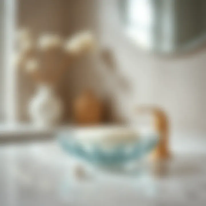 Stylish glass soap dish with minimalist design