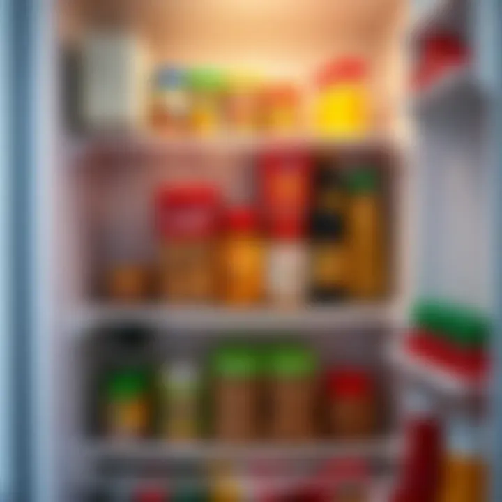 Efficient shelving arrangement in a refrigerator
