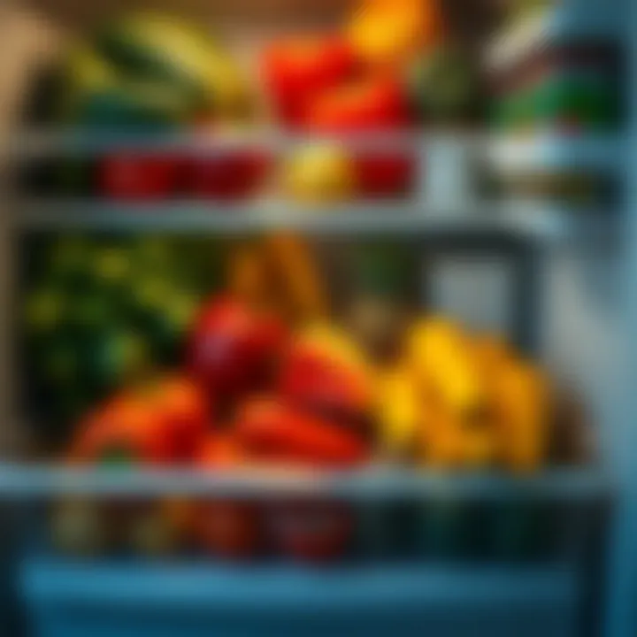 Fresh produce stored in optimal conditions