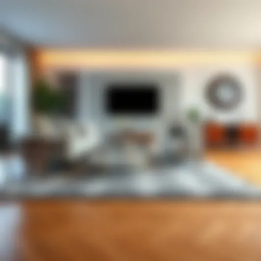 Elegant area rug in a modern living room setting