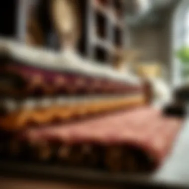 Variety of rug materials and textures displayed