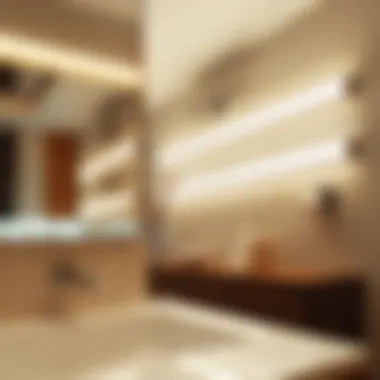 Variety of long vanity light bars showcasing different materials and designs.