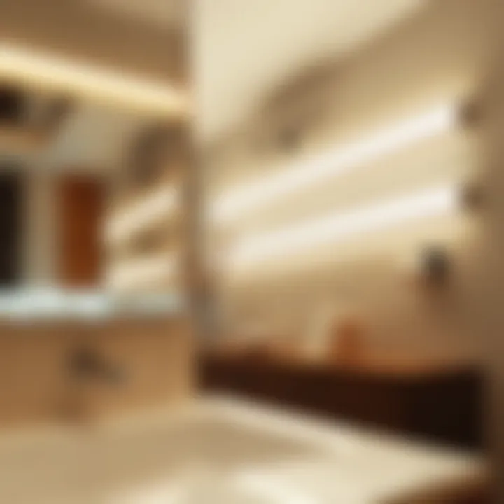 Variety of long vanity light bars showcasing different materials and designs.