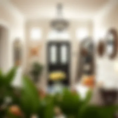 Chic back entryway with thematic decorations