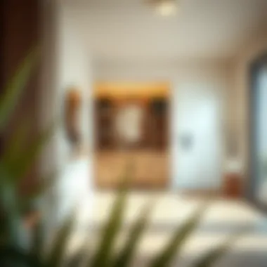 Stylish modern back entryway with integrated storage solutions