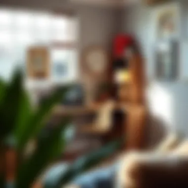 Cozy corner office setup with inspiring decor and natural light