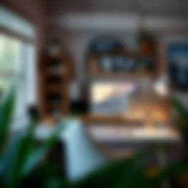 Functional workspace featuring smart technology and organization