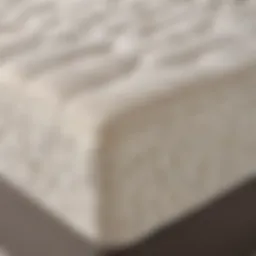 Detailed view of a king memory foam mattress showcasing its layers