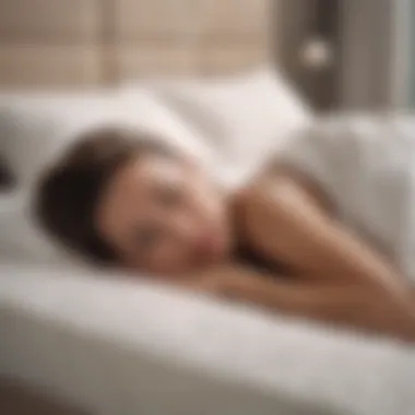 A person sleeping peacefully on a king size memory foam mattress